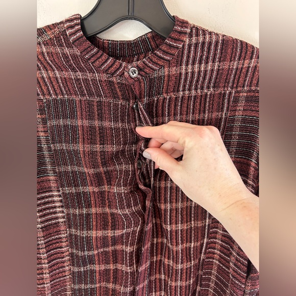 BILLY REID Plaid Italian Button Top Heritage Equestrian Academia Viscose Size XS - Picture 4 of 16